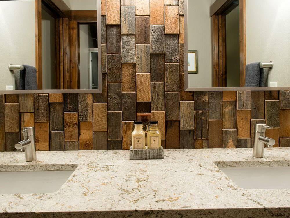 Custom bathroom vanity made of granite